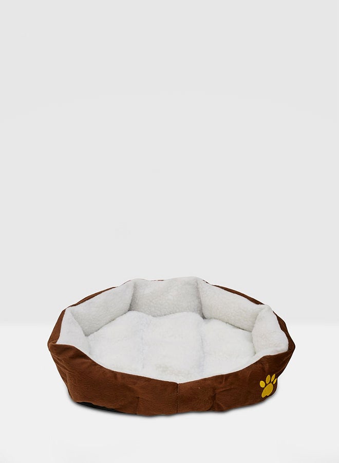 سرير دافئ للحيوانات الأليفة من ووترلو البني/الأبيض 46x42Ø³Ù†ØªÙŠÙ…ØªØ± - Image 1